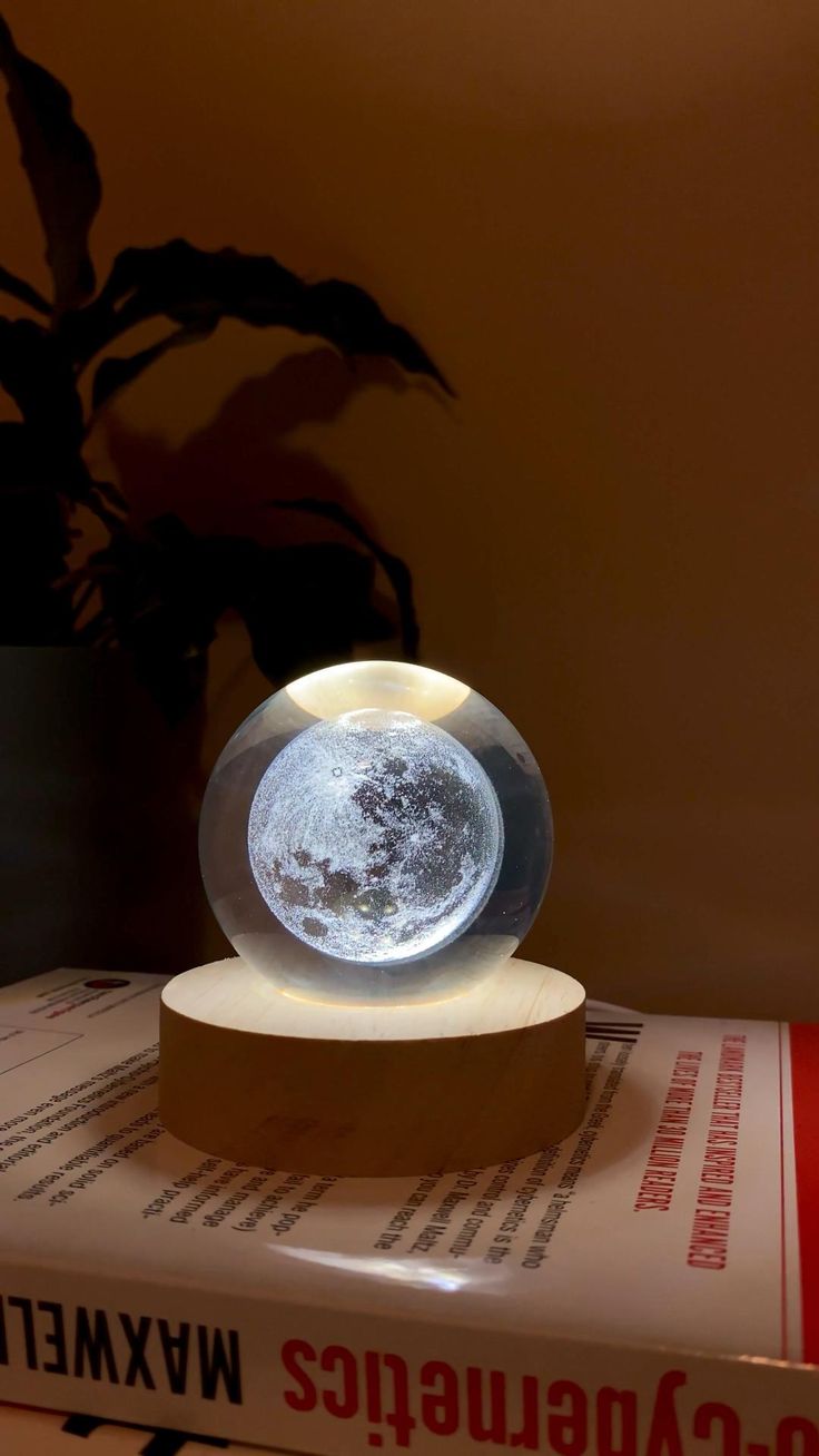 3D Crystal Ball – Galaxy (7 Color Base)